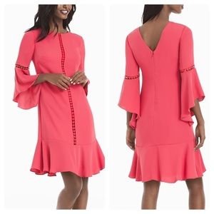 White House Black MarketI Bell sleeve, shift dress